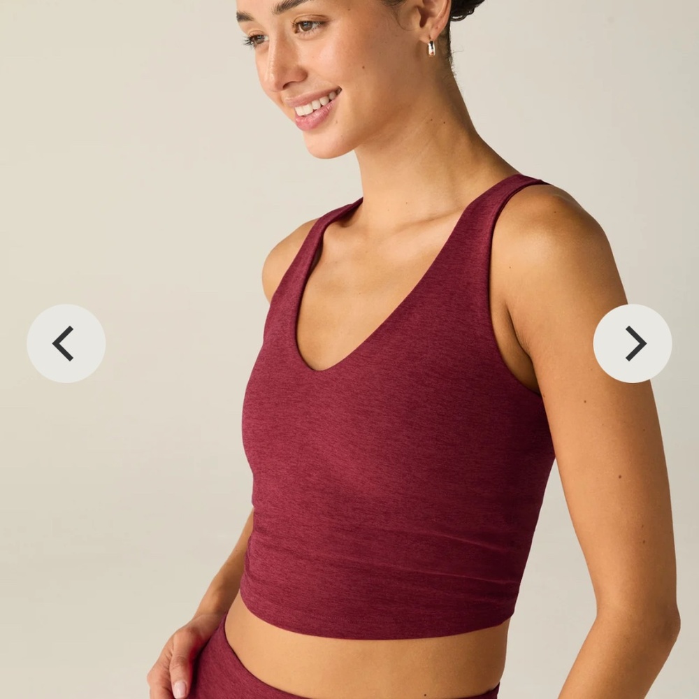 Beyond yoga spacedye cropped tank with